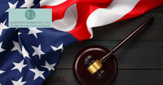 gavel with american flag